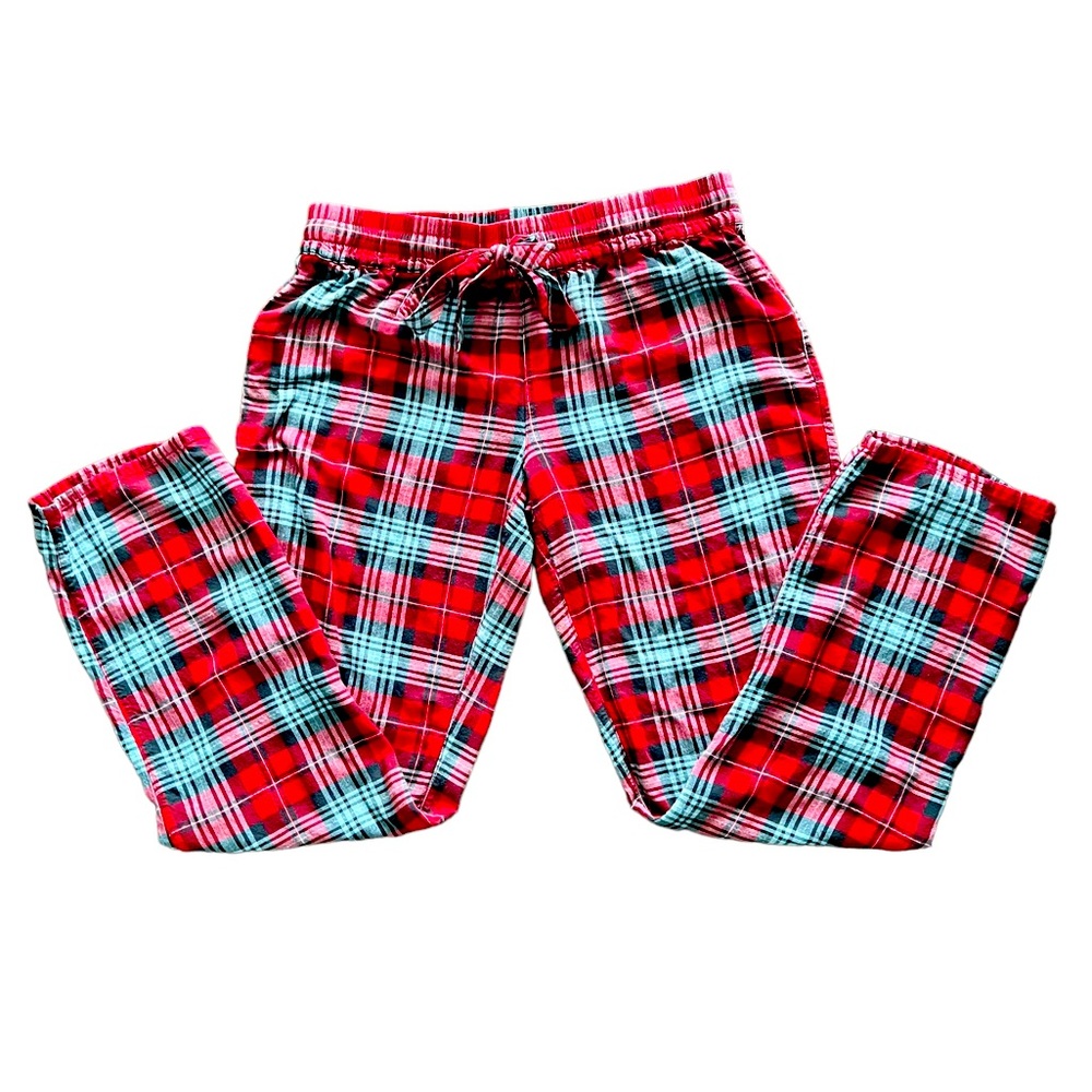 PJ Salvage Women’s Pajamas P.J. Pants Bottoms Bottom Red Plaid 2 XS Lightweight - Picture 1 of 7